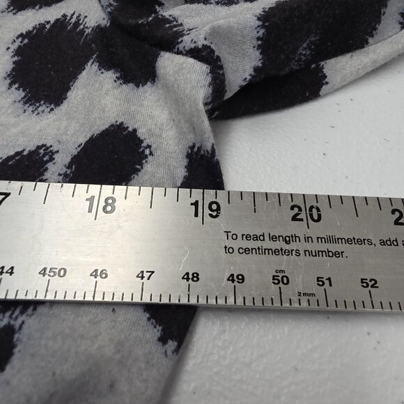 OUGES Dress Womens XL Black White Leopard Print Button Front Pockets Long Sleeve - Picture 9 of 10